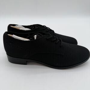 Vivaia Victoria Round Textured Oxfords Timeless Minimalist Knit Comfort Black 8